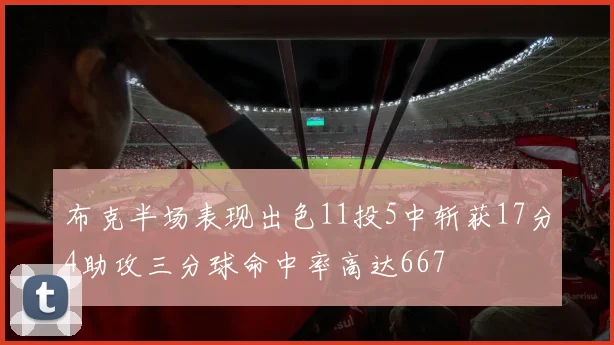 布克半场表现出色11投5中斩获17分4助攻三分球命中率高达667
